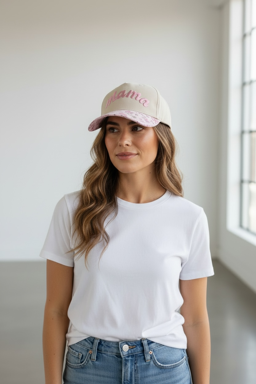 Mama Floral Snapback Hat