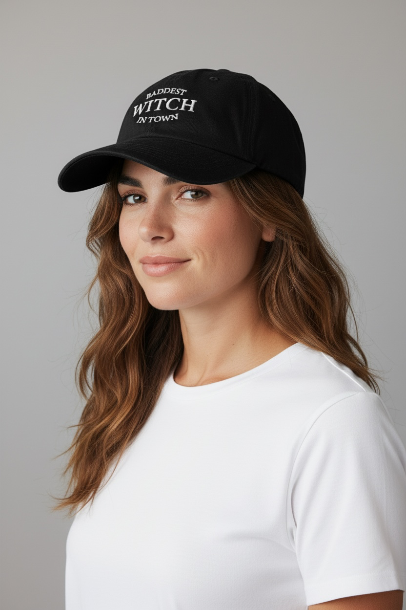 Baddest Witch In Town — Embroidered Dad Hat